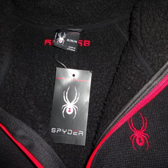 NWT Spyder Men's Core Sweater Heavy Weight Black Full Zip Jacket Size Medium - Picture 4 of 8